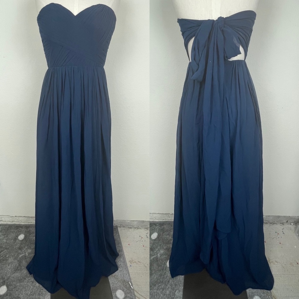 Lulus navy blue maxi‎ dress​​​​​
